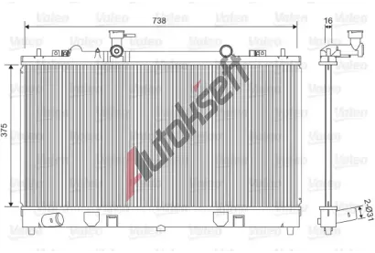 VALEO Chladi vody VA 734410, 734410