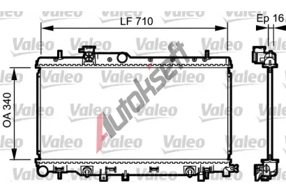 VALEO Chladič vody VA 734465, 734465 VALEO Chladič vody VA 734465, 734465