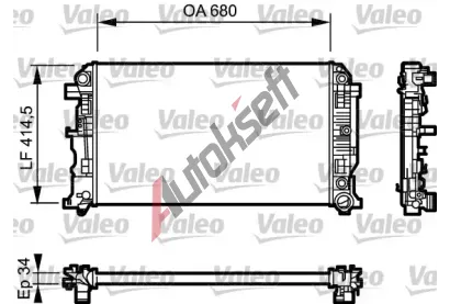 VALEO Chladi vody VA 734929, 734929