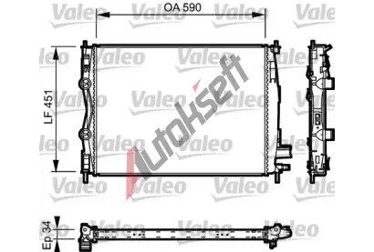 VALEO Chladi vody VA 735114, 735114