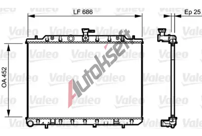 VALEO Chladi� vody VA 735206, 735206