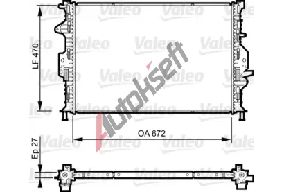 VALEO Chladi vody VA 735374, 735374