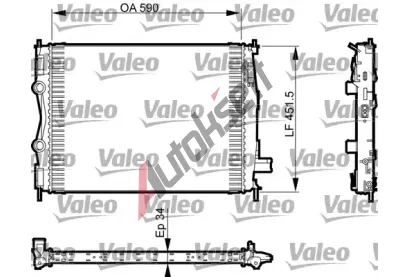 VALEO Chladi vody VA 735380, 735380