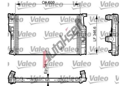 VALEO Chladi vody VA 735464, 735464