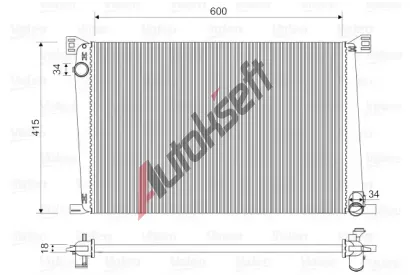 VALEO Chladi vody VA 735480, 735480