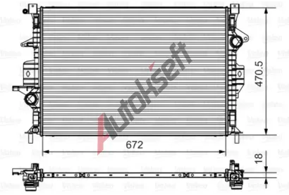 VALEO Chladi vody VA 735550, 735550