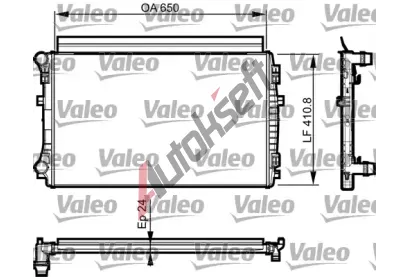 VALEO Chladi vody VA 735558, 735558