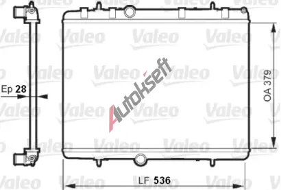 VALEO Chladi� vody VA 735608, 735608