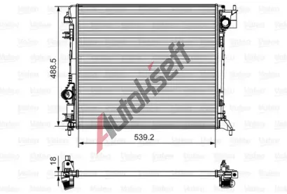 VALEO Chladič vody VA 735625, 735625 VALEO Chladič vody VA 735625, 735625