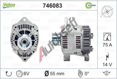 VALEO Alterntor VALEO CLASSIC VA 746083, 746083