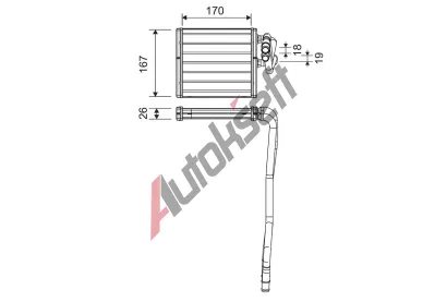 VALEO Výměník tepla vnitřního vytápění VA 811510, 811510 VALEO Výměník tepla vnitřního vytápění VA 811510, 811510