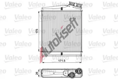 VALEO Vmnk tepla vnitnho vytpn VA 811512, 811512