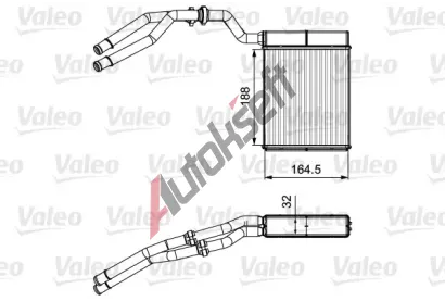 VALEO Výměník tepla vnitřního vytápění VA 811515, 811515  VALEO Výměník tepla vnitřního vytápění VA 811515, 811515