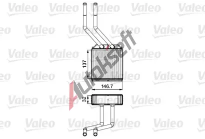 VALEO Vmnk tepla vnitnho vytpn VA 811520, 811520