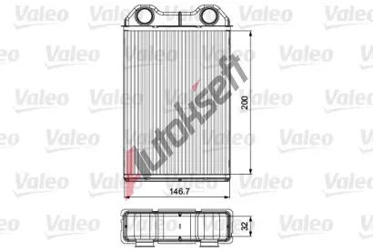 VALEO Vmnk tepla vnitnho vytpn VA 811533, 811533