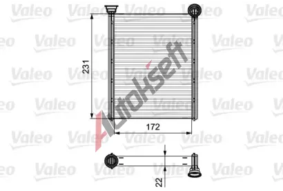 VALEO Vmnk tepla vnitnho vytpn VA 811534, 811534