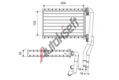 VALEO Vmnk tepla vnitnho vytpn VA 811535, 811535