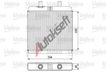 VALEO Vmnk tepla vnitnho vytpn VA 811539, 811539