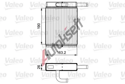 VALEO Výměník tepla vnitřního vytápění VA 811558, 811558 VALEO Výměník tepla vnitřního vytápění VA 811558, 811558