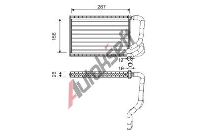 VALEO V�m�n�k tepla vnit�n�ho vyt�p�n� VA 811568, 811568