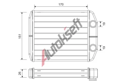VALEO Výměník tepla vnitřního vytápění VA 811582, 811582  VALEO Výměník tepla vnitřního vytápění VA 811582, 811582