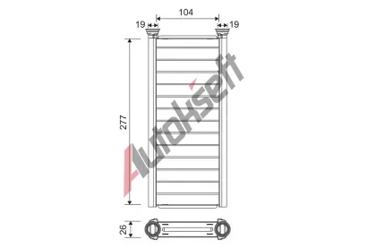 VALEO V�m�n�k tepla vnit�n�ho vyt�p�n� VA 811585, 811585
