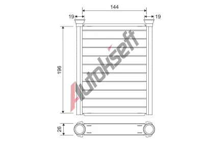 VALEO Výměník tepla vnitřního vytápění VA 811589, 811589 VALEO Výměník tepla vnitřního vytápění VA 811589, 811589