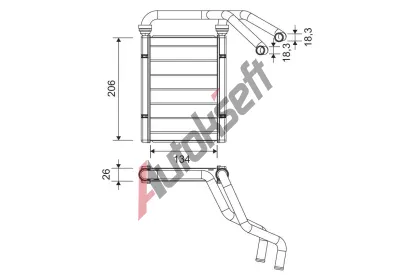 VALEO Výměník tepla vnitřního vytápění VA 811594, 811594 VALEO Výměník tepla vnitřního vytápění VA 811594, 811594