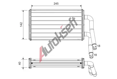 VALEO Vmnk tepla vnitnho vytpn VA 811599, 811599