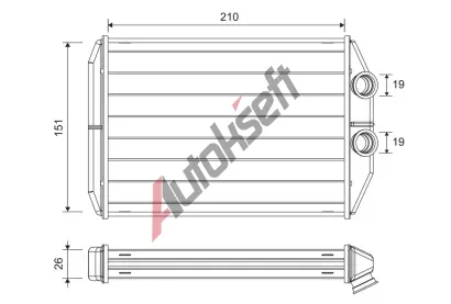 VALEO Výměník tepla vnitřního vytápění VA 811624, 811624  VALEO Výměník tepla vnitřního vytápění VA 811624, 811624