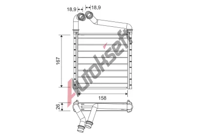 VALEO Vmnk tepla vnitnho vytpn VA 811633, 811633