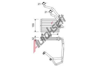 VALEO Vmnk tepla vnitnho vytpn VA 811640, 811640