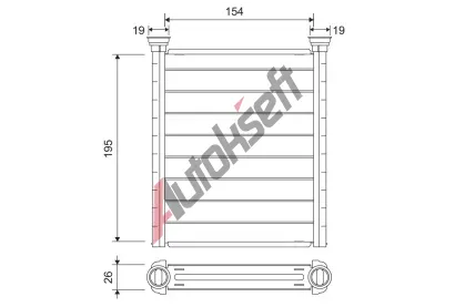 VALEO Výměník tepla vnitřního vytápění VA 811641, 811641  VALEO Výměník tepla vnitřního vytápění VA 811641, 811641