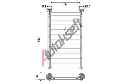 VALEO Výměník tepla vnitřního vytápění VA 811646, 811646  VALEO Výměník tepla vnitřního vytápění VA 811646, 811646
