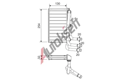 VALEO Vmnk tepla vnitnho vytpn VA 811651, 811651