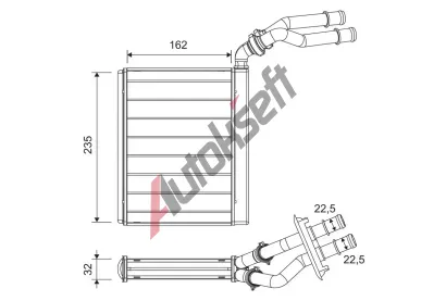 VALEO Vmnk tepla vnitnho vytpn VA 811658, 811658