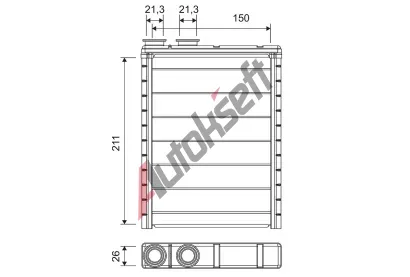 VALEO Výměník tepla vnitřního vytápění VA 811671, 811671 VALEO Výměník tepla vnitřního vytápění VA 811671, 811671
