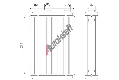 VALEO V�m�n�k tepla vnit�n�ho vyt�p�n� VA 811676, 811676