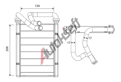VALEO V�m�n�k tepla vnit�n�ho vyt�p�n� VA 811684, 811684
