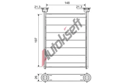 VALEO Výměník tepla vnitřního vytápění VA 811688, 811688 VALEO Výměník tepla vnitřního vytápění VA 811688, 811688