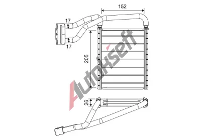 VALEO Výměník tepla vnitřního vytápění VA 811690, 811690 VALEO Výměník tepla vnitřního vytápění VA 811690, 811690