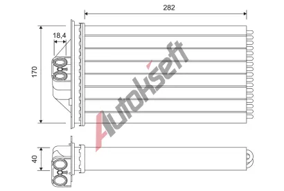 VALEO Výměník tepla vnitřního vytápění VA 811698, 811698 VALEO Výměník tepla vnitřního vytápění VA 811698, 811698