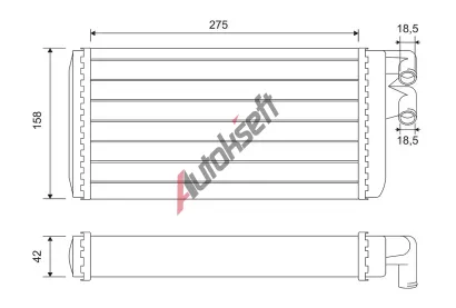 VALEO V�m�n�k tepla vnit�n�ho vyt�p�n� VA 812068, 812068