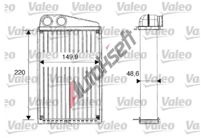 VALEO Vmnk tepla - vnitn vytpn VA 812247, 812247