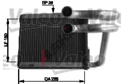 VALEO Vmnk tepla vnitnho vytpn VA 812434, 812434
