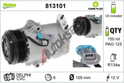 VALEO Kompresor klimatizace NEW ORIGINAL PART VA 813101, 813101