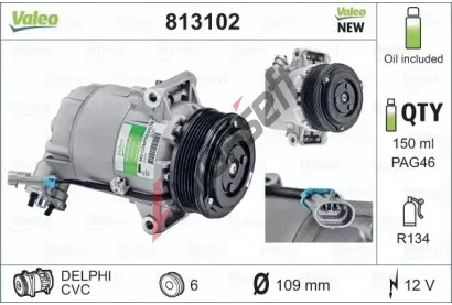 VALEO Kompresor klimatizace VA 813102, 813102