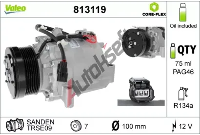 VALEO Kompresor klimatizace NEW ORIGINAL PART VA 813119, 813119