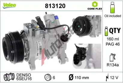VALEO Kompresor klimatizace NEW ORIGINAL PART VA 813120, 813120