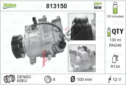 VALEO Kompresor klimatizace VA 813150, 813150